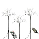 thumbnail of LED Gartenstecker Feuerwerk Firework mit Fernb Leuchtstäbe 3er Set weiß