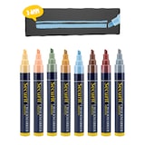 thumbnail of Securit® Feutre-craie à encre liquide -  coloris de la Terre lot de 8 - medium 2-6mm Nib - pochette  -