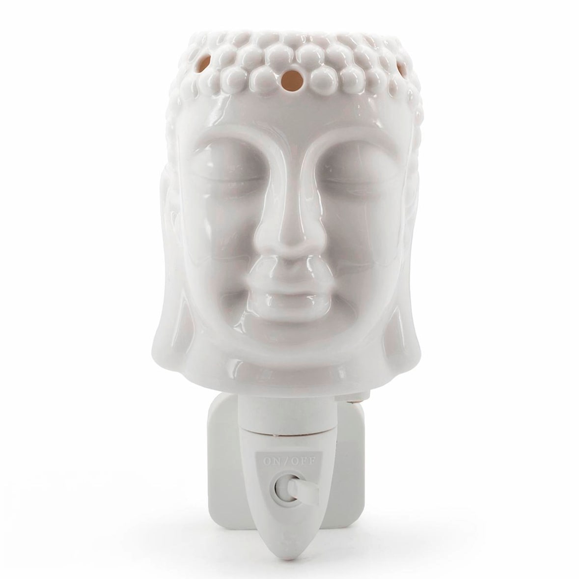 Candle Brothers  Duftlampe, Nachtlicht Buddha, Keramik, elektrischer Betrieb, HxBxT: 15,5x8,5x11,5 cm, weiß