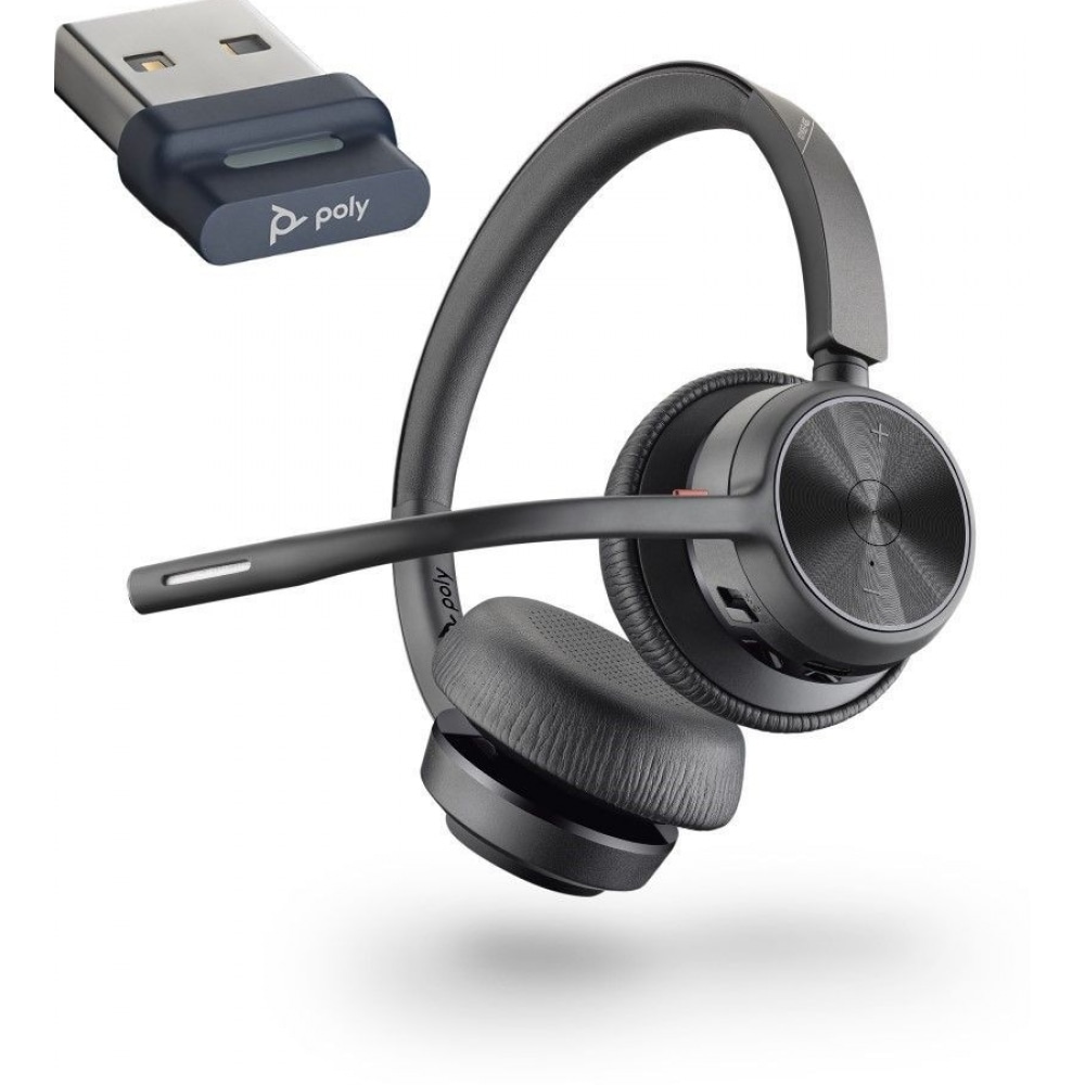 POLY Voyager 4320 UC Kopfhörer Kabellos Kopfband Büro/Callcenter USB Typ-A Bluetooth Schwarz
