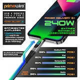thumbnail of Primewire Thunderbolt 3 Kabel, USB 4 Typ C, USB-Kabel, USB-C, (100 cm), Gen 3x2-100 Watt Ladekabel / Datenkabel 40 Gbit/s mit Display, 1m