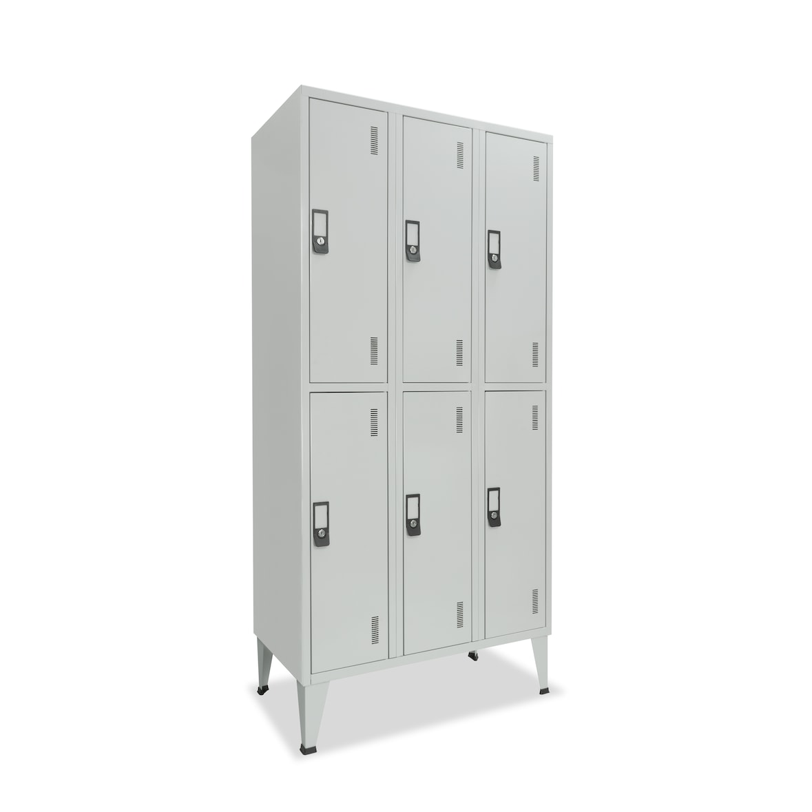 Cacifos Metálico Triplo 6 Cacifos 1900x900x500 mm Cinza Standard