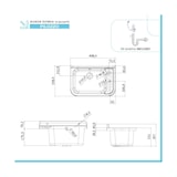 thumbnail of Lavabo Mural en Résine Blanc 50 x 32 cm Vasque Suspendue Anti-chocs - Evier Lave-Mains Salle de Bain WC Garage Buanderie