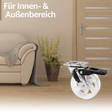 thumbnail of PRIOstahl Möbelrollen 2x Lenkrollen + 2x Bremsrollen Transparente Rollen 50mm