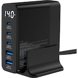 thumbnail of InLine® USB PD Netzteil, GaN Ladegerät, 5-Port, USB-C + USB-A, 140W, mit Display