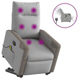 thumbnail of vidaXL Massagesessel mit Aufstehhilfe Elektrisch Wolkengrau Stoff