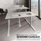 thumbnail of bümö elektrisch höhenverstellbarer Schreibtisch 180x80 cm in graphit, Gestell silber mit Memory-Steuerung, elektrischer Bürotisch höhenverstellbar
