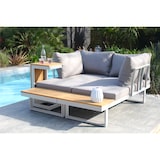 thumbnail of Salon de jardin 4 places en bois d'acacia et aluminium blanc - TOKYO