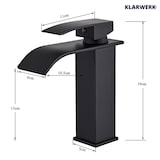 thumbnail of ROSA | Torneira de banheiro cascata de hotel premium preta | Torneira misturadora para cozinha em aço inox | Torneira de design quadrado