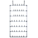thumbnail of vidaXL Hängender Schuhe-Organizer Silbern 66x13x139 cm