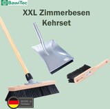 thumbnail of XXL Zimmerbesen-Set 50cm Breit Kehrgarnitur Saalbesen Kehrset mit Stiel Komplettset Handfeger Besen Kehrblech Besenset