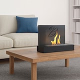 thumbnail of Camino a Bioetanolo Biocamino da Terra o Parete Bruciatore in Acciaio 1,3 Litri Nero cm 50x20x34 Design Moderno