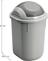 thumbnail of Runder Mülleimer mit grauem Deckel 40 Liter 7house