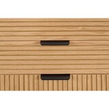 thumbnail of SalesFever Kommode breit | mit 6 Schubladen | MDF Eiche Echtholzfurnier | Gestell Metall | B 120 x T 40 x H 80 cm | natur – schwarz