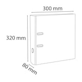 thumbnail of Exacompta - Réf. 53681E - Carton de 10 classeurs à levier marbré gris - Dos 80mm - Mécanique 80mm - 32 x 30 x 8 cm - A4 Maxi - Gris-dos noir