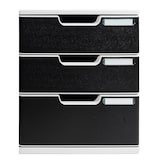 thumbnail of Exacompta 325014D 1x MODULO A4 modulaire ladenbox met 3 gesloten laden voor A4+ documenten, Office, grijs-zwart
