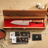 thumbnail of XinZuo - Koper Damascus Santoku 18 cm - X08C series - gemaakt van 53-laags koper damascus
