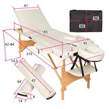 thumbnail of 3 Zonen Massageliege-Set Daniel mit Polsterung, Rollen und Holzgestellbeige