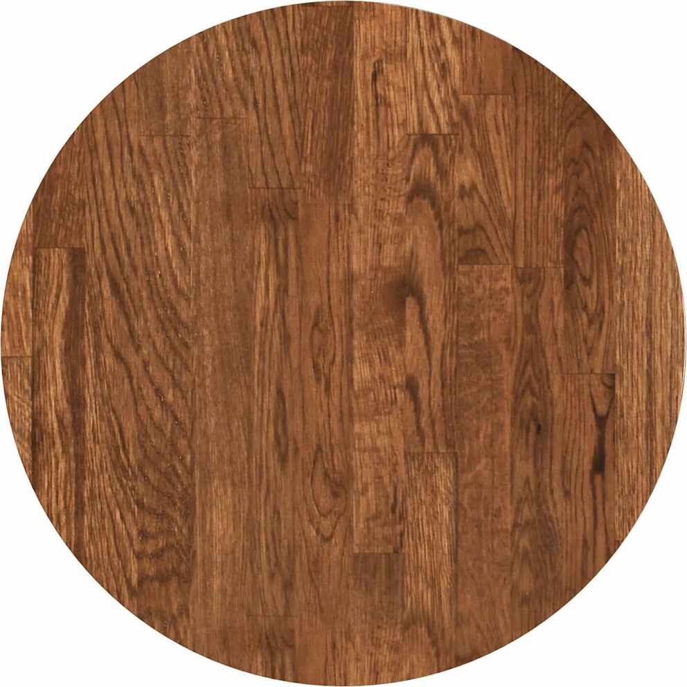 vidaXL Tischplatte Dunkelbraun Ø 40 x 4 cm Massives Eichenholz