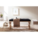 thumbnail of Sitzbank FineBuy Polsterbank Schwarz 90 cm Bettbank Chesterfield Flurbank Samt