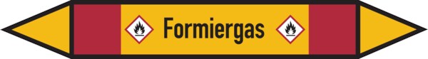 Rohrleitungskennzeichen Formiergas - 270x37 mm Folie selbstklebend