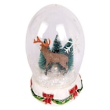 thumbnail of BURI Weihnachts-Glasdeko Schneekugel Weihnachtsdeko Winterdeko Hirsch Tannenbaum