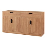 thumbnail of Helloshop26 - Buffet commode meuble de rangement salon entré chambre MDF 75 x 140 x 40 cm effet chêne 03_0009047