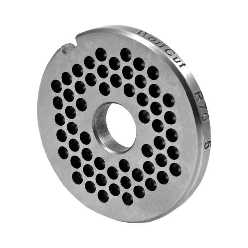 WOLFCUT Fleischwolfscheibe, Lochscheibe Werkzeugstahl Größe R70 - 5,0 mm Bohrung kompatibel mit BIZERBA FW 70 / EDERTAL EMS 70 / FEUMA TW-R 70 uvm.