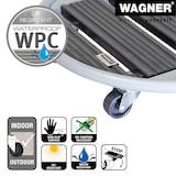 thumbnail of WAGNER Pflanzenroller VENEZIA WPC Ø 38 x 7,5 cm, außen&innen, anthrazit, Softrollen, Bremsen, max. 70 kg - 20707601