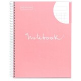 thumbnail of Lot de 5 Cahier Emotions A4, 160p./80 feuilles 90 g/m², reliure intégrale, couverture laminée coloris rose, quadrillé 5x5