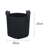 thumbnail of Intirilife 10x Vlies Pflanzsack in 20 Liter - 5 Gallon - 30 x 25 cm - Pflanzen Blumen Übertopf aus Vliesstoff mit Tragegriffen für Garten