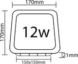 thumbnail of 12W LED Panel Slim Deckenleuchte Einbauleuchte Quadrat Eckig 17x17 cm Warmweiß
