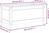 thumbnail of vidaXL Pflanzkübel 82,5x40x39 cm Massivholz Kiefer