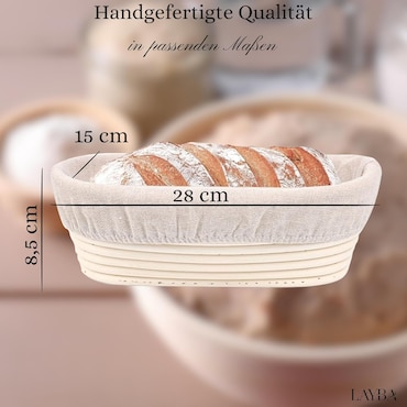 Cestino Di Lievitazione Ovale In Silicone Per Pane E Pizza, Pieghevole 29x16,5x9 Cm, Alimentare, Facile Da Pulire, Blu - 4