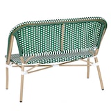 thumbnail of Panca da terrazza in alluminio e rattan sintetico bianco e verde
