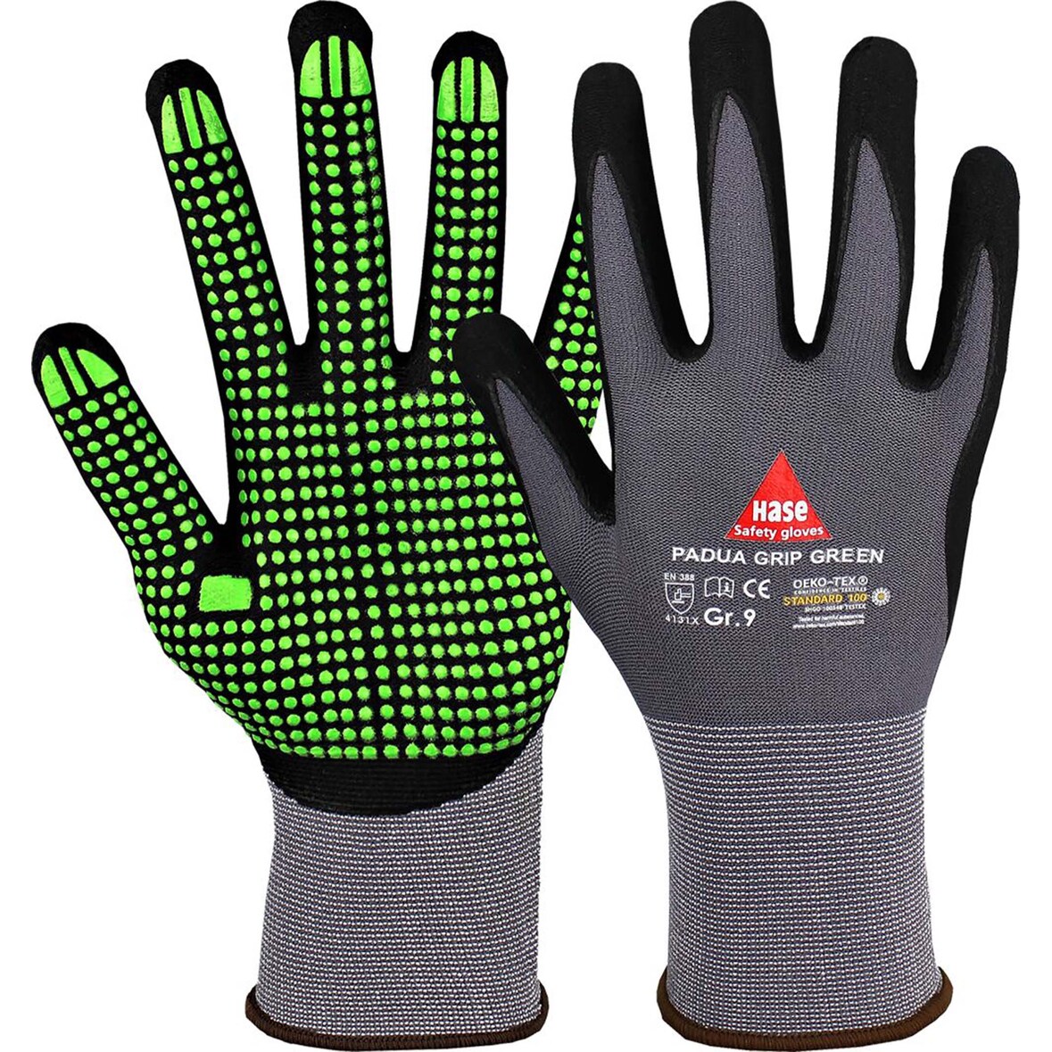 PADUA GRIP GREEN Montagehandschuh  Nylon/Nitrilschaum  Profiqualität - Größe 11 (XXL)