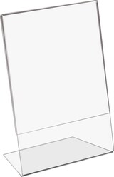 thumbnail of HMF 46953 Acryl Tischaufsteller schräg, DIN A5 Hoch- und Querformat, Glasklar