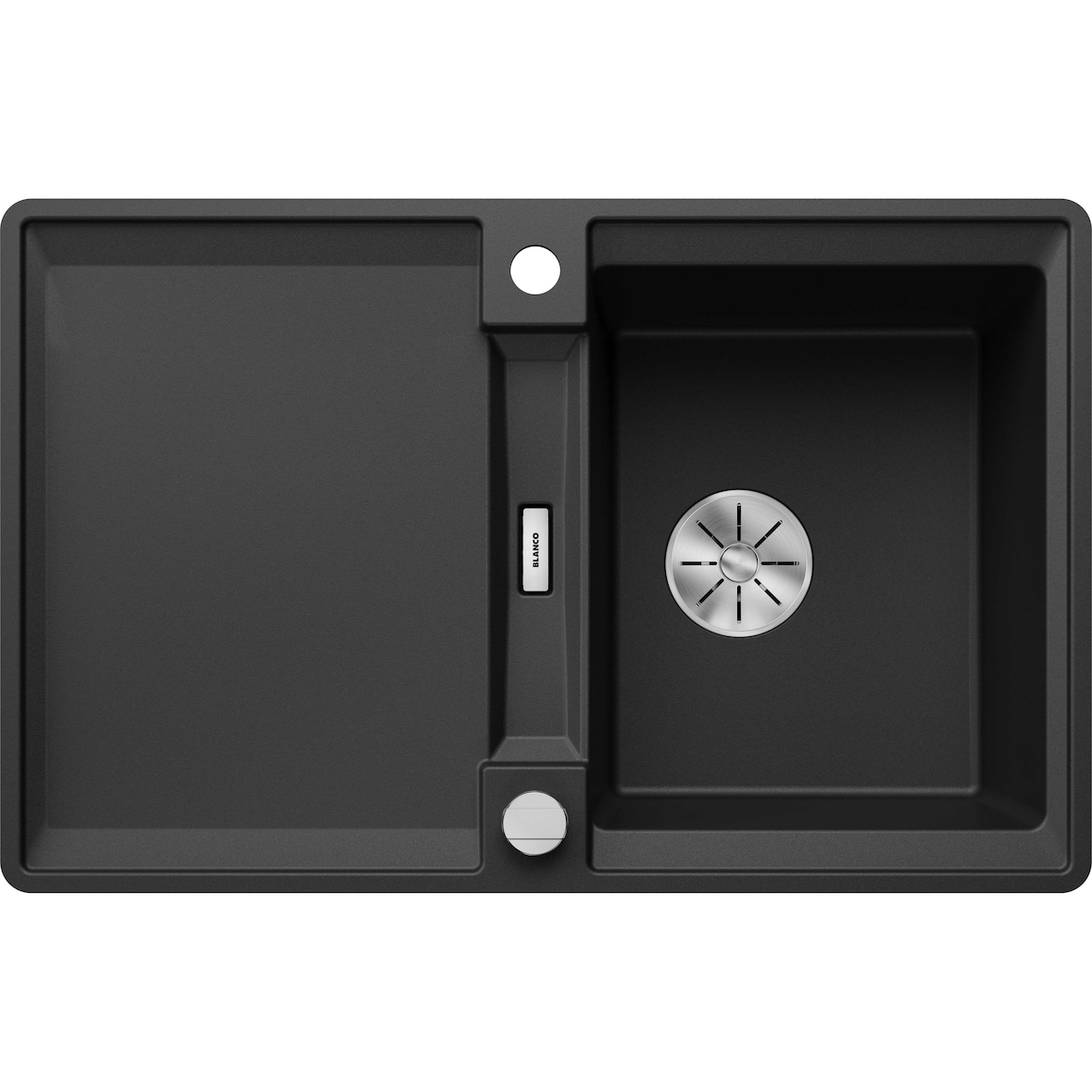 BLANCO ADIRA 45 S-F Einbauspüle SILGRANIT schwarz ab 45 cm Excenter