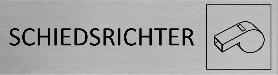 CombiCraft Aluminium Türschild Schiedsrichter 165x45mm mit 3M-Tape
