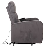 thumbnail of Fernsehsessel HWC-K62, Relaxsessel TV-Sessel Liege, Liegefunktion Aufstehhilfe, Metall Stoff/Textil Cord ~ dunkelgrau