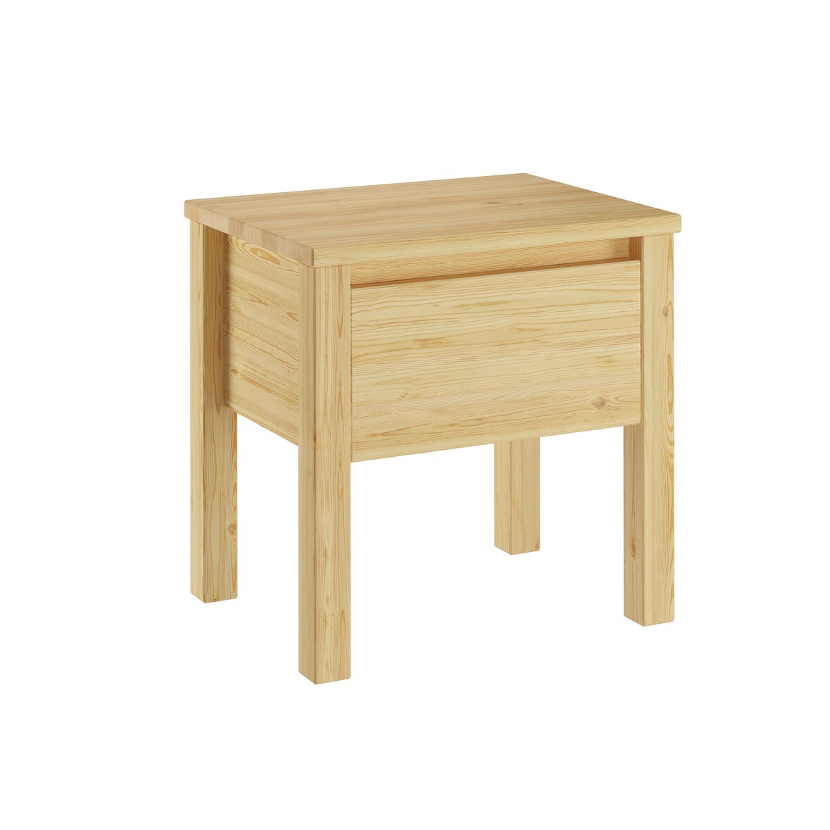 Nachttisch Kiefer massiv Nachtkästchen Bettkommode Nachtschrank mit Schublade 90.20-K14