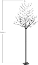 thumbnail of Weihnachtsbaum 600 LEDs Blaues Licht Kirschblüten 300 cm