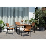 thumbnail of METRO PROFESSIONAL Tavolo da bistrot Lynx, alluminio/legno di eucalipto, 90 x 90 cm, quadrato, nero