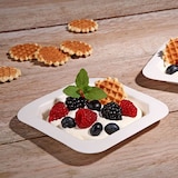 thumbnail of PAPSTAR 50 Fingerfood - Teller, Zuckerrohr "pure" eckig 13 cm x 13 cm weiss