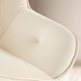 thumbnail of Sedia visitatore Cassis Velvet Velluto/crema