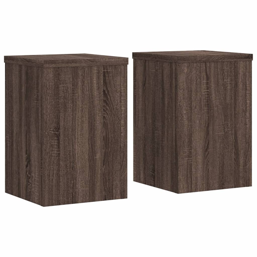 Helloshop26 - Pflanzenständer Blumenmöbel 2er-Set Holzwerkstoff braun 02_0045315