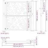 thumbnail of vidaXL Poort met lichtontwerp 105x106 cm staal zwart