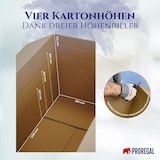 thumbnail of PROREGAL 1x Versandkarton 2-wellig | LxBxH 1200 x 600 x 600 mm | Mit Höhenriller & Belastbar bis 30 kg | Faltkarton Karton Paket für Versand mit DHL