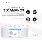 thumbnail of Bobina papel secamanos 130metros Blancoplata 6 unidades