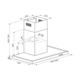 thumbnail of Limelight Dunstabzugshaube 60cm Wandhaube 600m³/h schwarz Schwarz